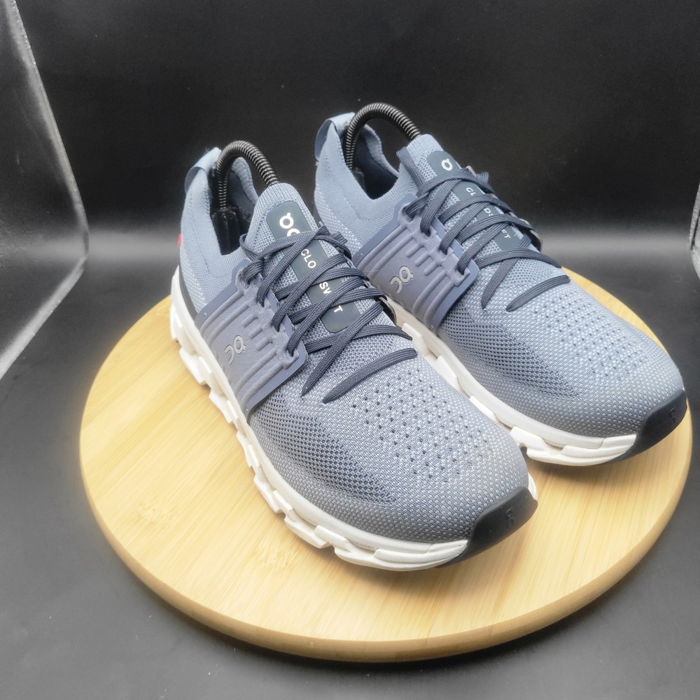 On Cloudswift Denim Blue White Running Shoes Womens 9 Low Top Sneakers 31.99871